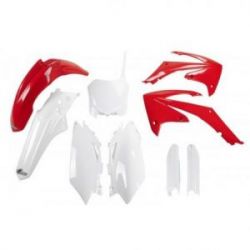 UFO, kompletní sada plastů, Honda CRF 450 R '09-'10, CRF 250 '10, OEM barvy, (červená/bílá)