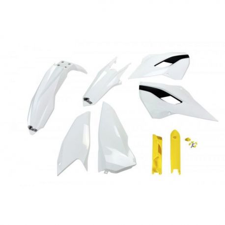 UFO, kompletní sada plastů, Husqvarna TE/FE 125/250/300/350/450 '14, OEM barvy, (bílá barva)