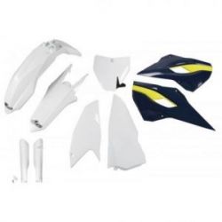 UFO, kompletní sada plastů, Husqvarna TC 250 '16, OEM barvy, (bílá/modrá)