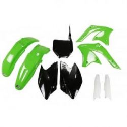 UFO, kompletní sada plastů, Kawasaki KXF 250 '08, OEM barvy, (zelená/černá)