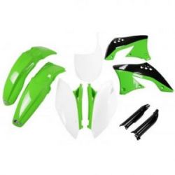 UFO, kompletní sada plastů, Kawasaki KXF 450 '09-'11, OEM barvy, '10-'11 (zelená/bílá