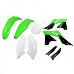 UFO, kompletní sada plastů, Kawasaki KXF 250 '13-'16, OEM barvy,'16 (zelená/bílá)