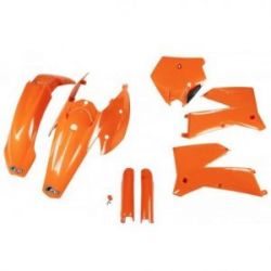 UFO, kompletní sada plastů, KTM SX '05-'06, EXC '05-'07 oranžová barva (KT503E127