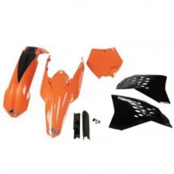 UFO, kompletní sada plastů, KTM SX/SXF '07-'10, OEM barvy, (oranžový/černá) (KT506