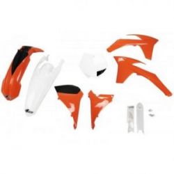 UFO, kompletní sada plastů, KTM SXF '11-'12, SX '12, OEM barvy, (oranžový/bílá) (K
