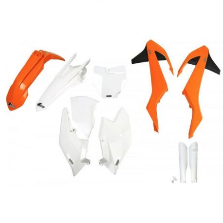 UFO, kompletní sada plastů, KTM SX/SXF '16-'18 (s vyjímkou SX 250 '16), OEM barvy