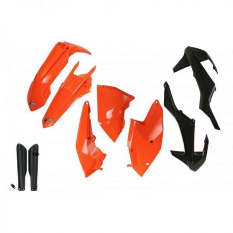 UFO, kompletní sada plastů, KTM EXC/EXC-F TPI '17-'19, OEM barvy, '17 I '19 OEM