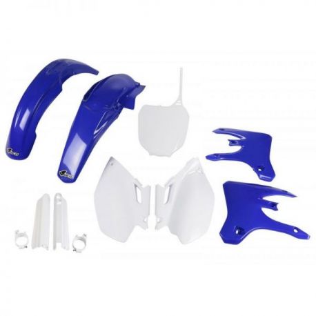 UFO, kompletní sada plastů, Yamaha YZF 250 / 450 '03-'05, OEM barvy, (bílá/modrá)