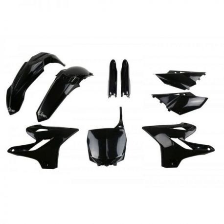 UFO, kompletní sada plastů, Yamaha YZ 125 '15-'21, YZ 250 '15-'21 černá barva