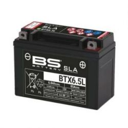 BS, akumulátor BTX6.5L (FA) (YTX6.5L) 12V 6.8AH 139X66X102, bezúdržbový - nalitý (85A) (10)