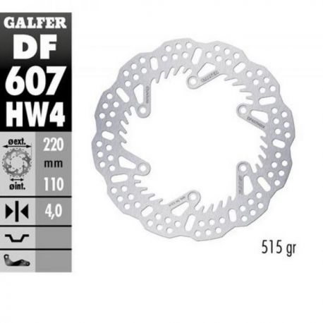 Galfer, brzodový kotouč, zadní, KTM SX/EXC/SX-F/EXC-F '93-'23 GS/MX/LC4 '93-'23 Gas Gas EC/EC-F/MC/MC-F '21-'24 Husqvarna TC/TE/