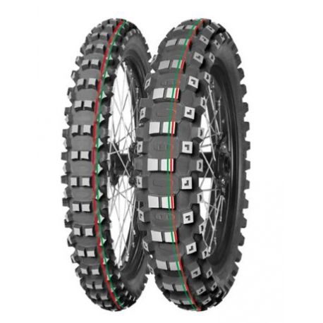 Mitas, pneu 70/100-19 TERRA FORCE-MX MH MEDIUM/HARD 42M (červený/zelený pruh) TT přední, DOT 2024