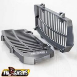 FM-Parts, výztuhy chladičů (mřížky) ALUMINIUM KTM/Husqvarna '20-23', stříbrná barva (GUN METAL)