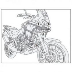 Kappa, padací rámy motoru, horní Honda CRF 1100 L AFRICA TWIN ADVENTURE SPORTS '24-,