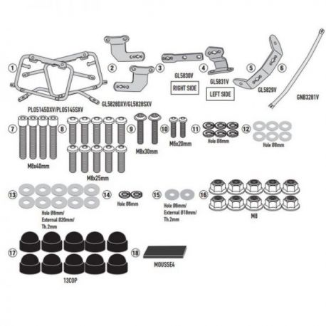 Kappa, nosiče bočních kufrů, Monokey CAM SIDE BMW F 900 GS '24-, pro kufry KFR K'FORCE ALU