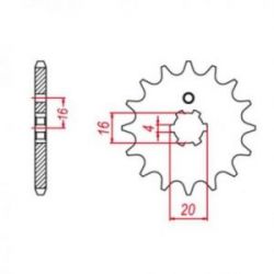 Grosskopf, kolečko 560 13 Kawasaki KX 60 '83-'01, KX 65 '00-'20, KX 80, KX 85 '01-'20, KX 100 '89-'21' Suzuki