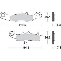 SBS, brzdové desky KH258 OFF-ROAD RACING SINTER