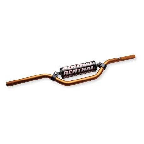 Renthal, řidítka 7/8 " (22mm) MX MINI HANDLEBAR ORANGE KTM 85 SX PADDED, oranžové, s chráničem