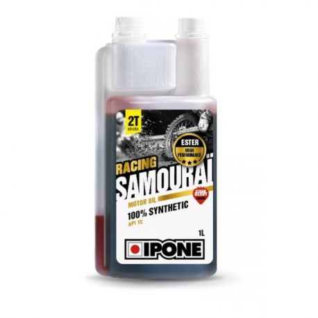 Ipone, SAMOURAI RACING 2T motorový olej, 100% SYNTETIC 1L ESTER jahoda (AKC) (15)