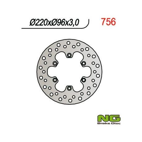 NG, brzdový kotouč, přední, Kawasaki KX 80 '84-'00, KX 85 '01-16, KX 100 '06-16 (220X96X3)
