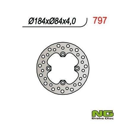 NG, brzdový kotouč, zadní, Kawasaki KX 85 '01-'24 (184X84X4)