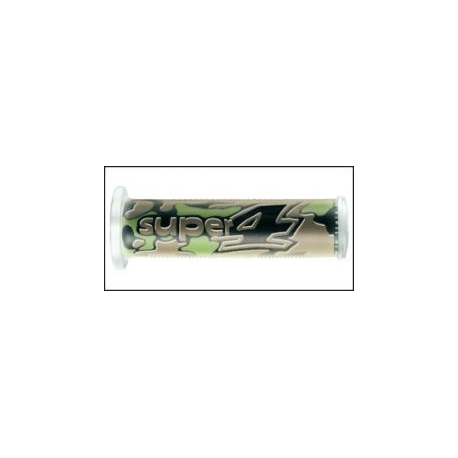 Harri's, gripy 01698-MI CAMUFLAGE QUAD (120 mm/22 mm) bez otvoru, barva zelená/bronzová