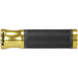 Ariete, gripy Road ALU-RUB SYSTEM LOCK-ON (125 mm) s otvorem, zlatá barva