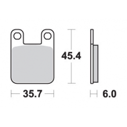 SBS, brzdové desky KH115 Ceramic, černá barva, určeno pro Yamaha DT50R '04-, TZR50 '03-, TOMOS
