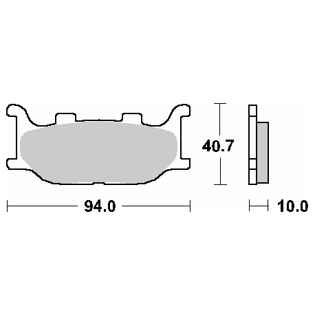 SBS, brzdové desky KH199 Street Ceramic, černá barva, určeno pro: Yamaha YP 250/450/500 'Italjet'