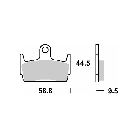 SBS, brzdové desky KH234 Street Ceramic, černá barva