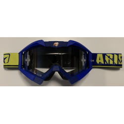 Ariete, MX brýle Riding Crows Basic, barva granátová/modrá/žlutá, sklo Anti Fog, Anti Scratch, UV, Roll-Off Ready, pěna 2 vrstvy