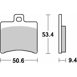 SBS, brzdové desky KH298 Street Ceramic, černá barva
