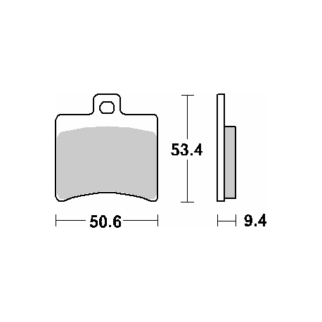 SBS, brzdové desky KH298 Street Ceramic, černá barva