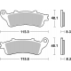 SBS, brzdové desky KH261 / KH281 Street Ceramic, černá barva, určeno pro: Honda FES 250 FORESEIGHT, NSS 250 FORZA, FJS