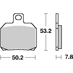 SBS, brzdové desky KH266 Street Ceramic, černá barva