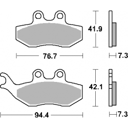 SBS, brzdové desky KH194 Street Ceramic, černá barva