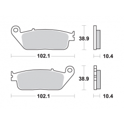 SBS, brzdové desky KH196 Maxi Sinter, zlatá barva, určeno pro: Yamaha YP/VP 125/250/300/400, přední