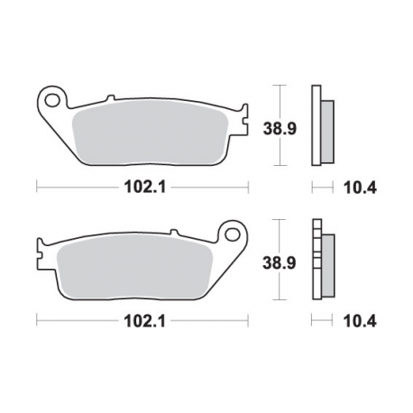 SBS, brzdové desky KH196 Maxi Sinter, zlatá barva, určeno pro: Yamaha YP/VP 125/250/300/400, přední