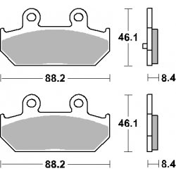 SBS, brzdové desky KH412 Street Ceramic, černá barva, určeno pro: Suzuki 400/650 BURGMAN, zadní
