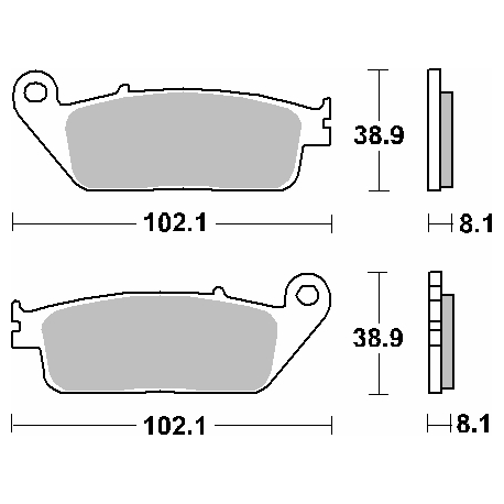SBS, brzdové desky KH142 / KH226 Street Ceramic, černá barva