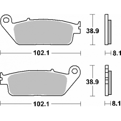 SBS, brzdové desky KH142 / KH226 Ceramic, černá barva