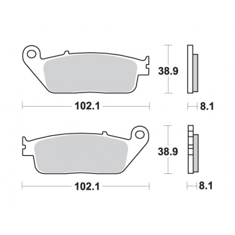 SBS, brzdové desky KH142 / KH226 Maxi Sinter, zlatá barva