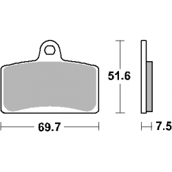 SBS, brzdové desky KH399 Maxi Sinter, zlatá barva