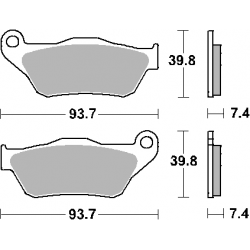 SBS, brzdové desky KH430 Maxi Carbon Tech, černá barva, určeno pro: Yamaha YP125/250 X-MAX '06-'09, přední