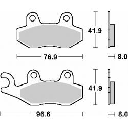 SBS, brzdové desky KH135 / KH214 Street Ceramic, černá barva