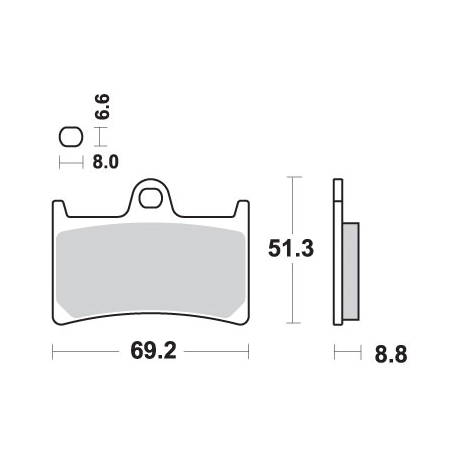 SBS, brzdové desky KH252 / KH380 Maxi Sinter, zlatá barva