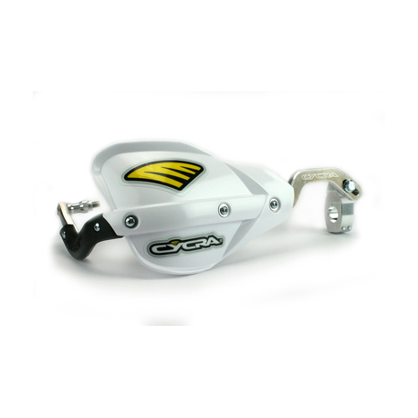 Cycra, kryty páček s alu výztuhou, s držáky (28,6mm), model Probend Racer Pack CRM, bílá barva