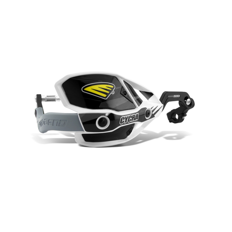Cycra, kryty páček s alu výztuhou, s držáky (28,6mm), model Ultra Probend Racer Pack CRM, barva černá/bílá