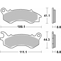 SBS, brzdové desky KH603 Street Ceramic, černá barva, určeno pro: Honda NSC/PCX/SCV, PEUGOET DJANGO, přední