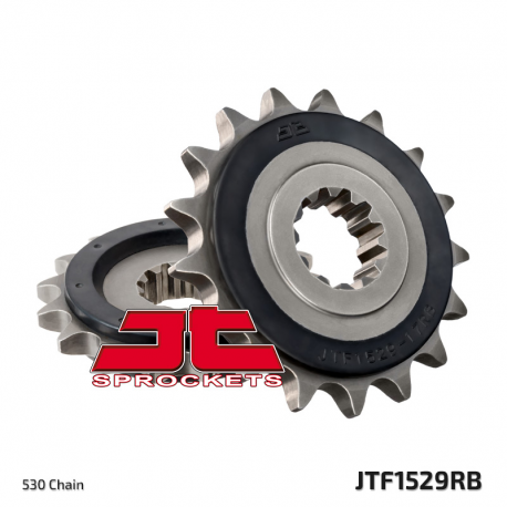 JT, přední řetězové kolečko, 2077 17, s gumovou výplní, Kawasaki ZRX 1100/1200 '97-06 (JTF1529.17RB)* (řetěz 530)